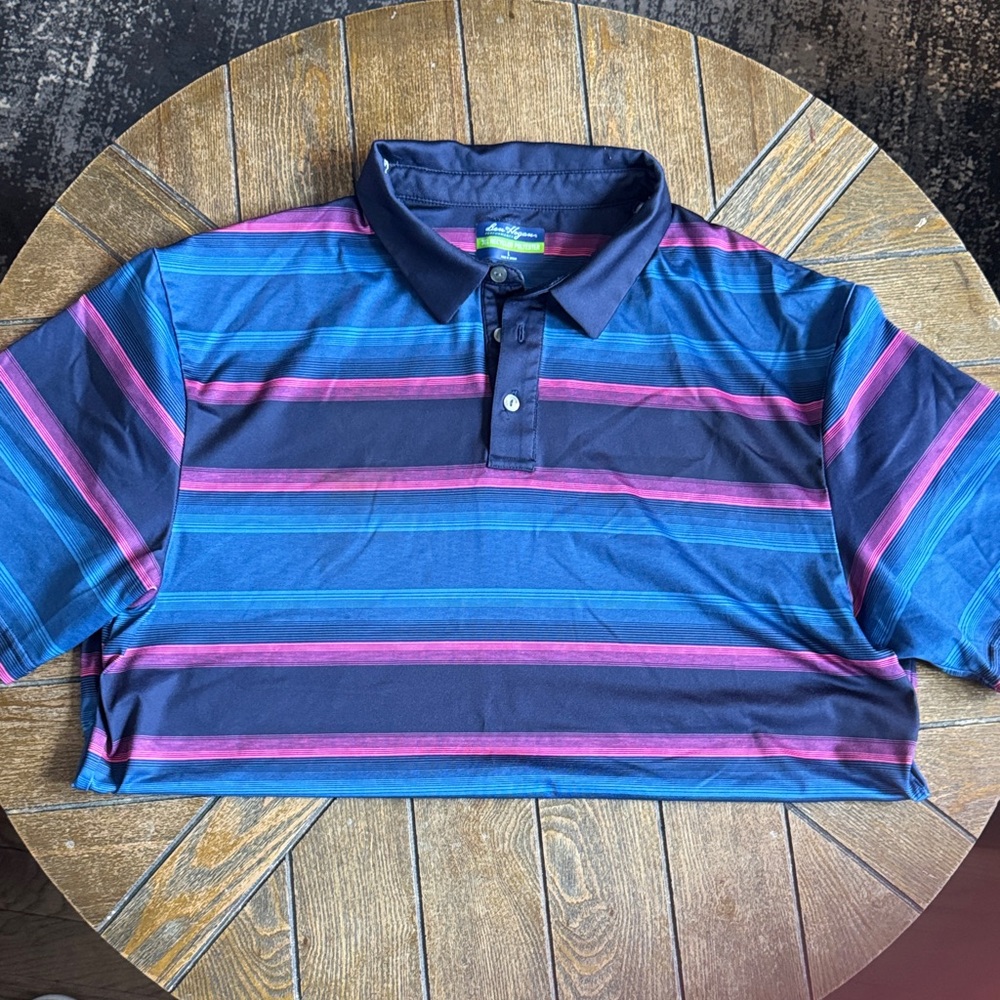 Hogan Kids Polo Shirt - Blue and Pink Stripes